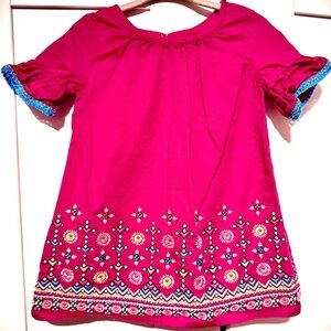 18M OshKosh Genuine Kids dress
Magenta Embroidered Dress with Blue Accents